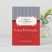 Love Letters Nautical Wedding Invitations Kaart (Staand voorkant)