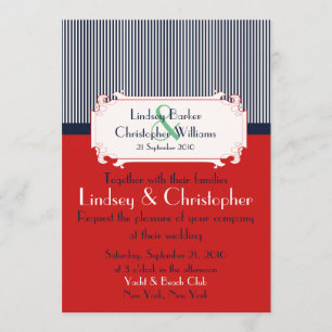 Love Letters Nautical Wedding Invitations Kaart