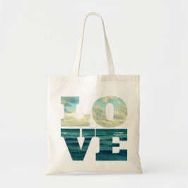 LOVE LETTERS OCEAN FOTO BAG TOTE BAG
