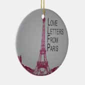 Love Letters of Paris Keramisch Ornament (Rechts)
