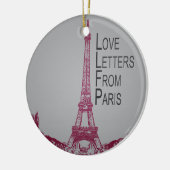 Love Letters of Paris Keramisch Ornament (Links)