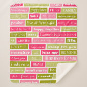 Love Letters Sherpa Deken (Voorkant)