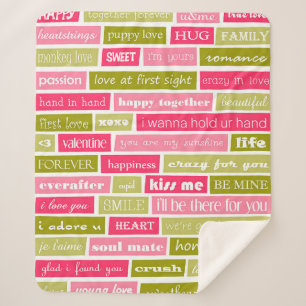 Love Letters Sherpa Deken