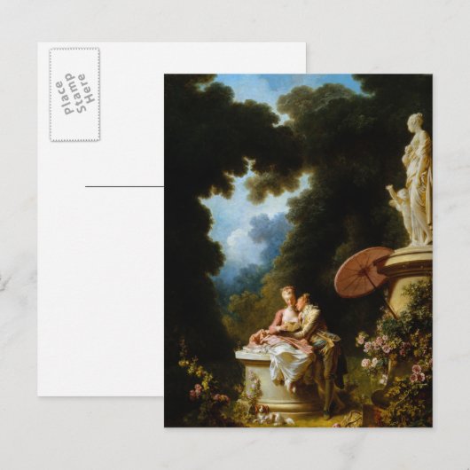 Love Letters van Jean Honore Fragonard Briefkaart (Voorkant / Achterkant)