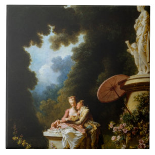 Love Letters van Jean Honore Fragonard Tegeltje