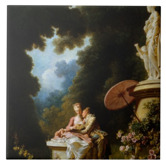 Love Letters van Jean Honore Fragonard Tegeltje (Voorkant)