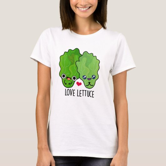 Love Lettuce Funny Veggie Pun T-shirt (Voorkant)