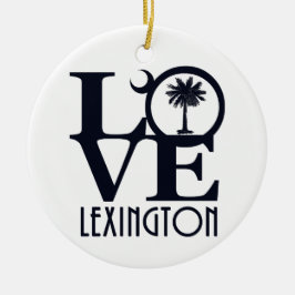 LOVE Lexington SC Keramisch Ornament