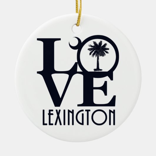 LOVE Lexington SC Keramisch Ornament (Voorkant)