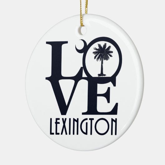 LOVE Lexington SC Keramisch Ornament (Links)