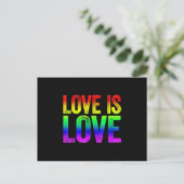 Love LGBT Community Rainbow Love LGBT Briefkaart (Staand voorkant)