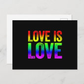Love LGBT Community Rainbow Love LGBT Briefkaart (Voorkant / Achterkant)