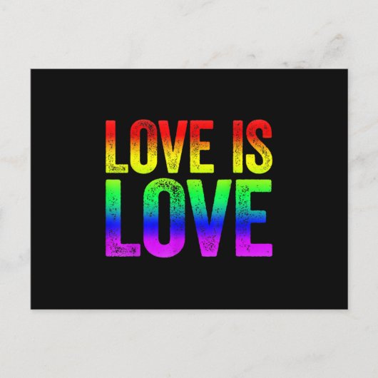 Love LGBT Community Rainbow Love LGBT Briefkaart (Voorkant)