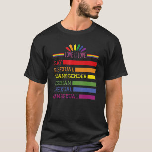 Love Lgbt Pride Gay Lesbian Lgbtq Gender H T-shirt