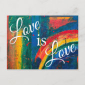 Love LGBT+ Pride Rainbow Briefkaart (Voorkant)