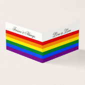 Love LGBT Rainbow Flag Gay Pride Stripes Visitekaartje (Buitenkant)