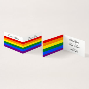 Love LGBT Rainbow Flag Gay Pride Stripes Visitekaartje