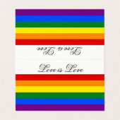 Love LGBT Rainbow Flag Gay Pride Stripes Visitekaartje (Buitenkant ongevouwen)