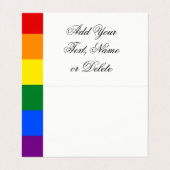 Love LGBT Rainbow Flag Gay Pride Stripes Visitekaartje (Binnenkant ongevouwen)