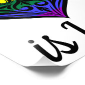 Love LGBTQ Rainbow Heart Foto Afdruk (Hoek)