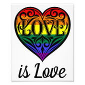 Love LGBTQ Rainbow Heart Foto Afdruk (Voorkant)