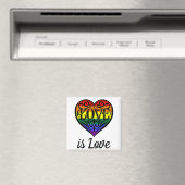 Love LGBTQ Rainbow Heart Magneet (Insitu (Vaatwasser))