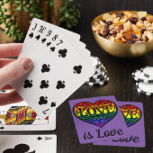 Love LGBTQ Rainbow Heart Pokerkaarten (Insitu)