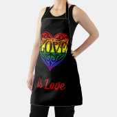 Love LGBTQ Rainbow Heart Schort (Insitu)