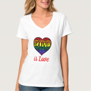 Love LGBTQ Rainbow Heart T-shirt
