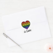 Love LGBTQ Rainbow Heart Vierkante Sticker (Envelop)