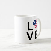 Love - Liberia Flag Koffiemok (Voorkant rechts)