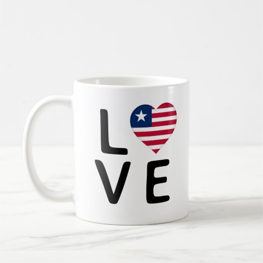 Love - Liberia Flag Koffiemok (Links)