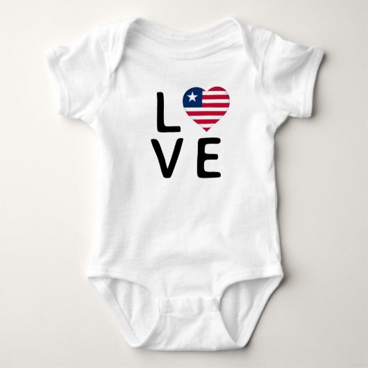 Love - Liberia Flag Romper (Voorkant)