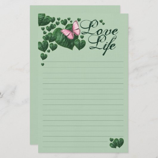 Love life briefpapier (Voorkant / Achterkant)