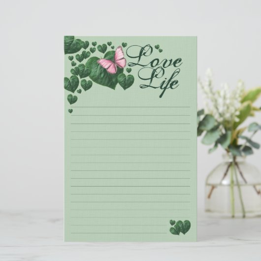 Love life briefpapier (Staand voorkant)
