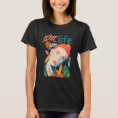 Love Life Colorful Face Motivatie T-shirt (Voorkant)