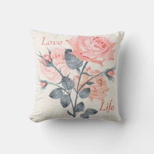 Love Life Cream Tone Floral Sierkussen