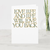 Love Life Folded Greeting Card Kaart (Voorkant)