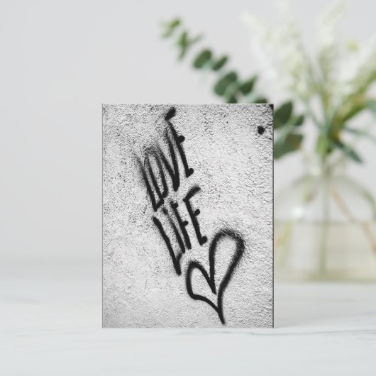 Love Life Graffiti Briefkaart (Staand voorkant)
