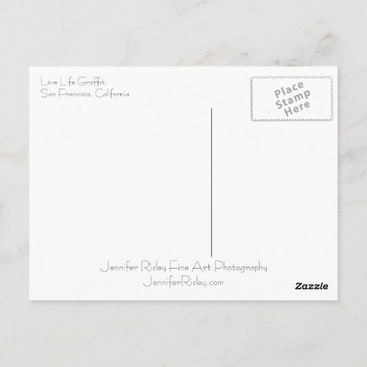 Love Life Graffiti Briefkaart (Achterkant)