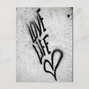 Love Life Graffiti Briefkaart