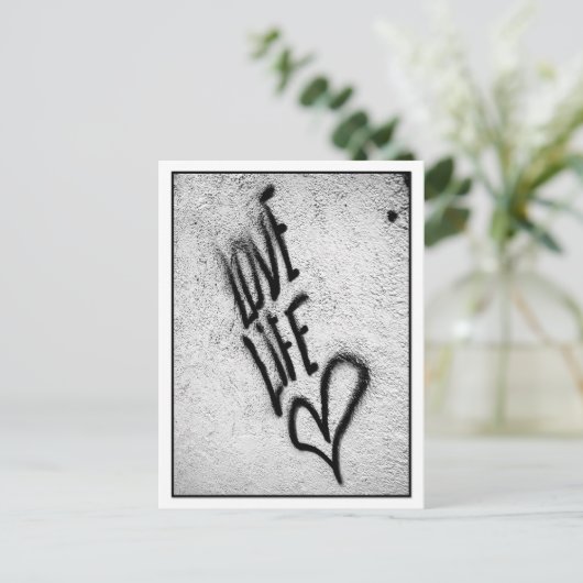 Love Life Graffiti Briefkaart (Staand voorkant)