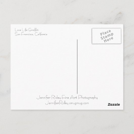 Love Life Graffiti Briefkaart (Achterkant)