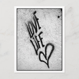 Love Life Graffiti Briefkaart