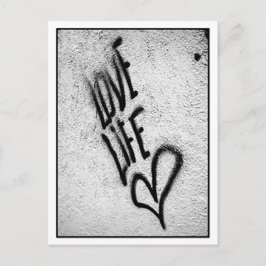 Love Life Graffiti Briefkaart (Voorkant)
