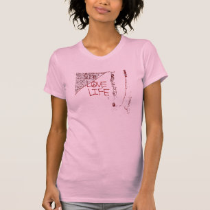 Love Life Graffiti Dames Twofer Sheer T-shirt