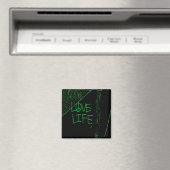 Love Life Graffiti Magnet - Neon Green (Insitu (Vaatwasser))