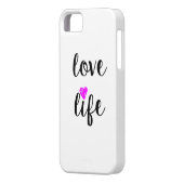 Love Life iPhone nauwelijks daar Hoesje (Achterkant Links)