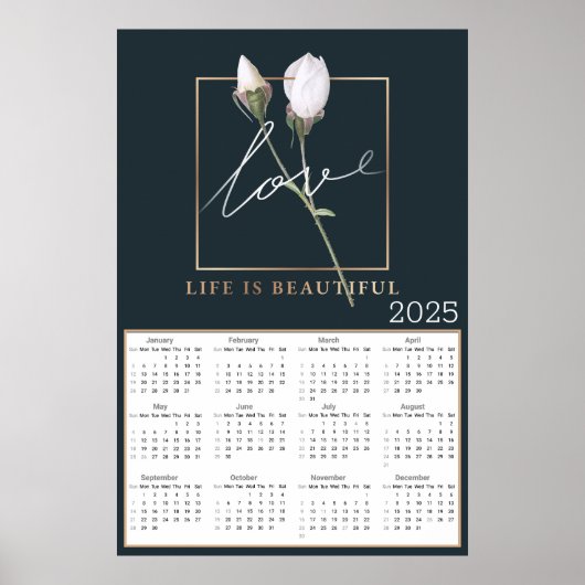 Love Life is Beautiful Roos Buds 2025 Poster (Voorkant)