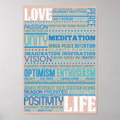 'Love Life' - Kunstontwerp inspireren en motiveren Poster (Voorkant)